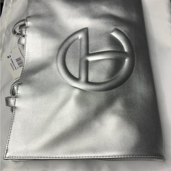 New Telfar Medium Silver Metallic Shopping Bag - Picture 3 of 7